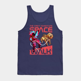 Cool Tees Pet Astronaut Dog in Space Tank Top